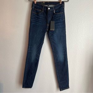 Frye Womens Addie Skinny Jeans Mid-Rise Dark Wash 26